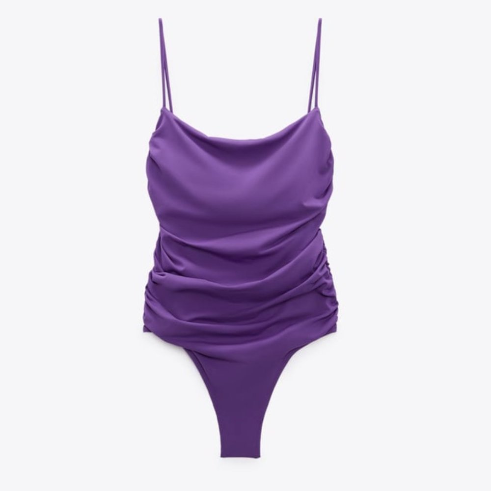 Purple Zara One-piece swimsuit